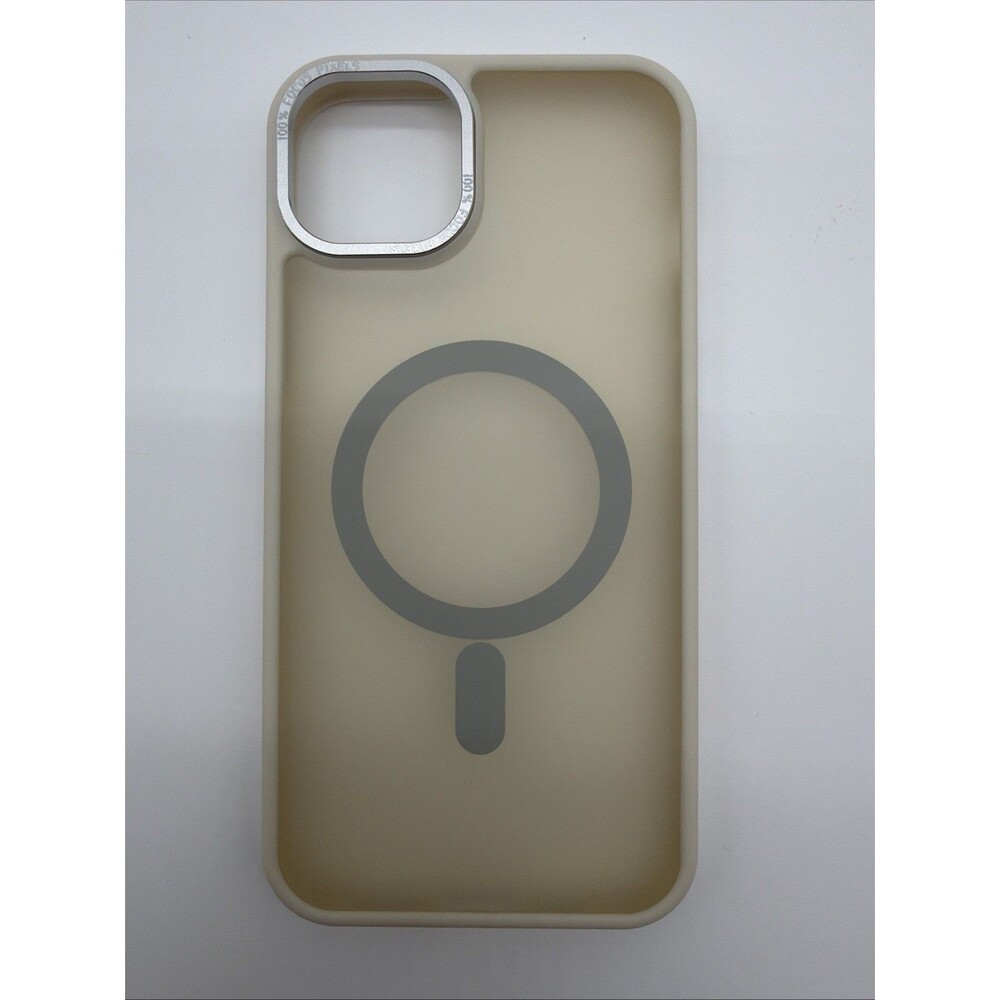 Hython iPhone 15 Pro Max Cream Transparent Hard Fitted Case